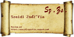 Szeidl Zsófia névjegykártya