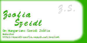 zsofia szeidl business card